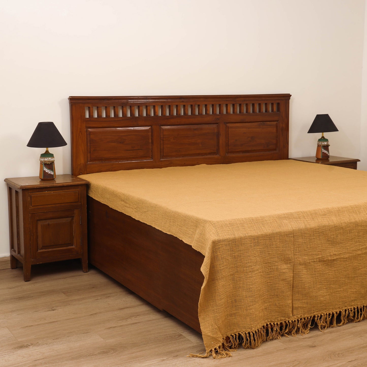 Bijnor Pure Handloom Cotton Double Bed Sheet (108 x 90 in) 04