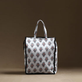 White Handmade Cotton Shopping Hand bag