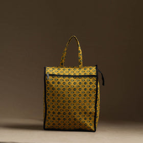Yellow Handmade Cotton Shopping Hand bag