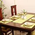 Yellow - Barmer Applique Cutwork Dining Table Runner with Mat Set 21