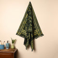 Green - Handloom Block Printed Cotton Bindaas Towel 01