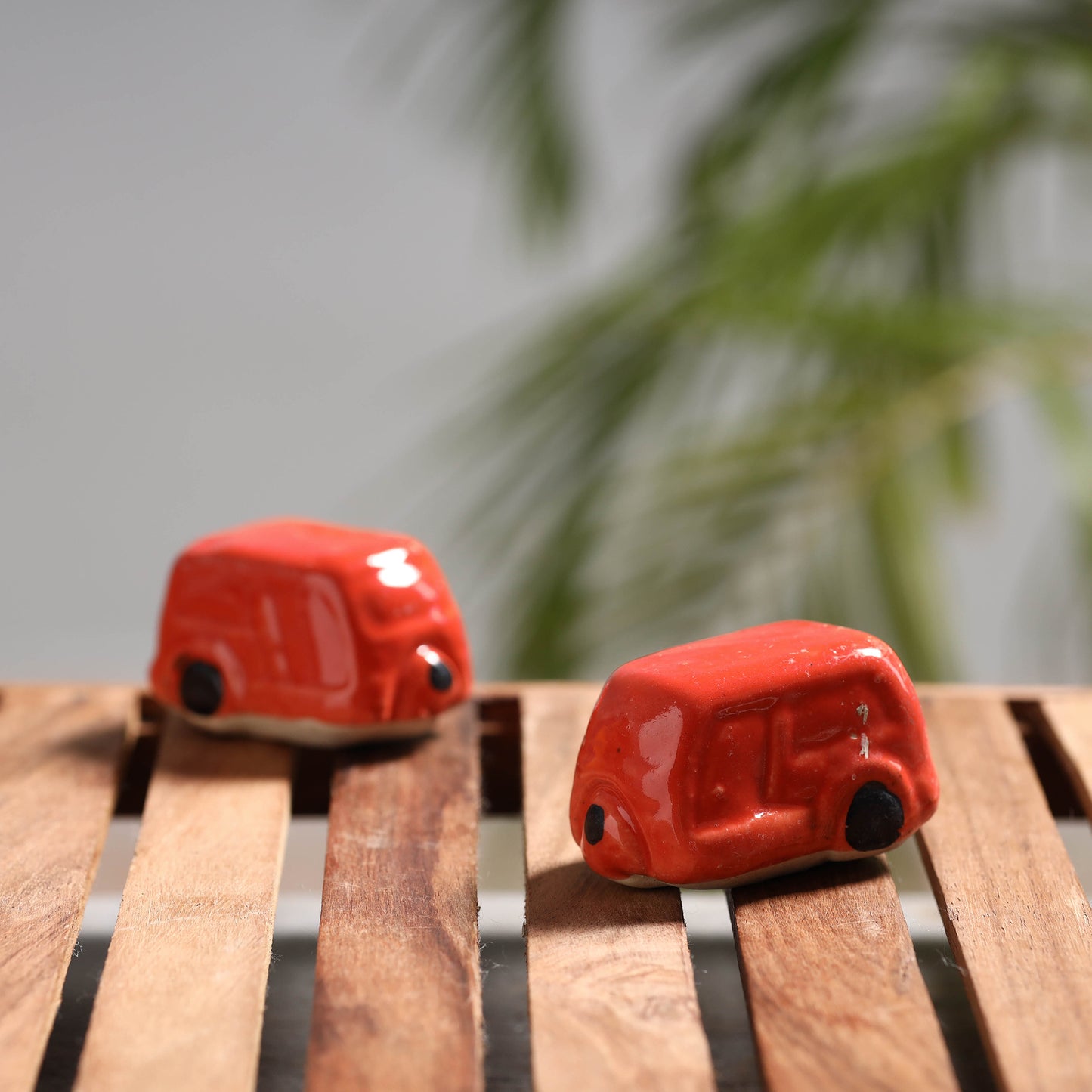 Auto Rickshaw - Handcrafted Ceramic Toys (Set of 2)