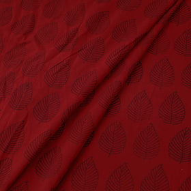 Red Bagh Hand Block Printed Mul Cotton Fabric