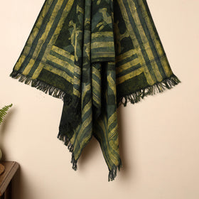 Green - Handloom Block Printed Cotton Bindaas Towel 01