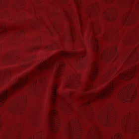 Red Bagh Hand Block Printed Mul Cotton Fabric