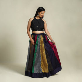 Multicolor - khun patchwork 24 kali cotton long skirt 21