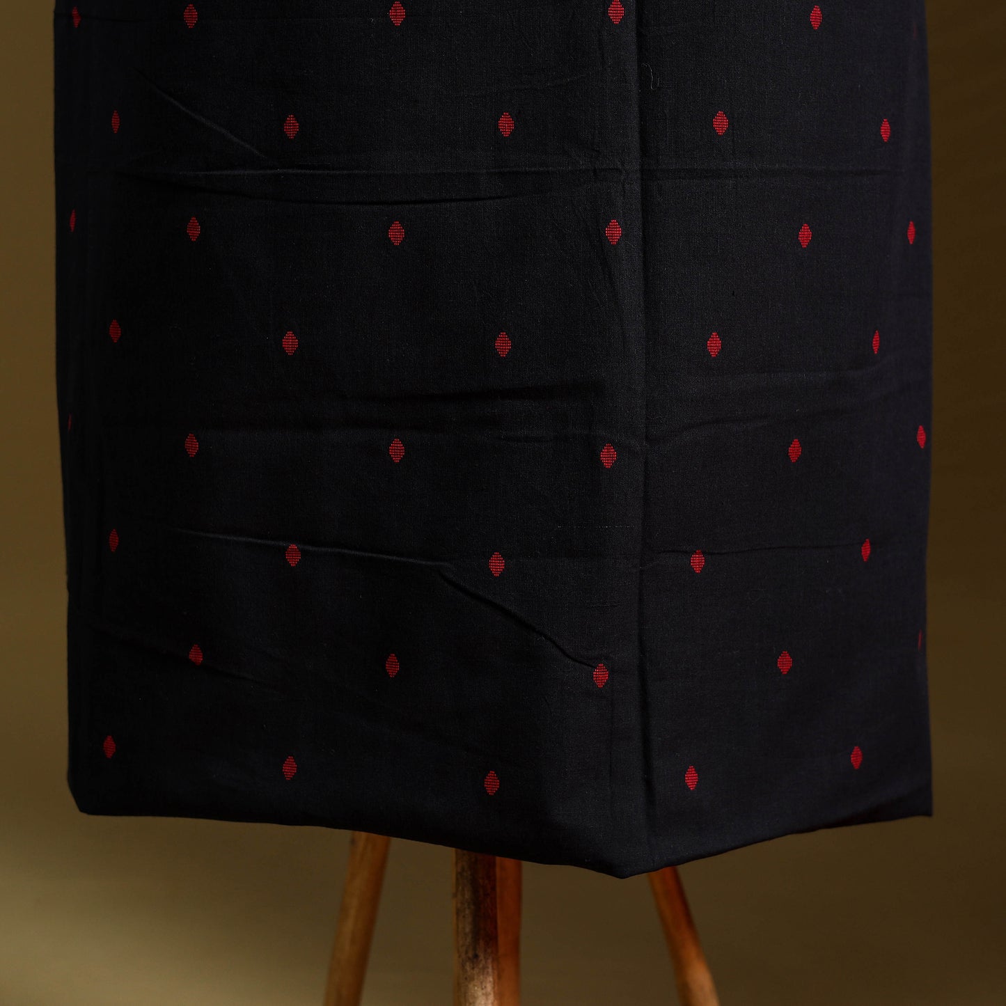 Black 2pc Jacquard Cotton Kurta with Chanderi Dupatta