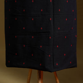 Black 2pc Jacquard Cotton Kurta with Chanderi Dupatta