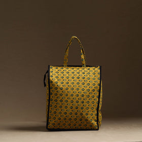 Yellow Handmade Cotton Shopping Hand bag