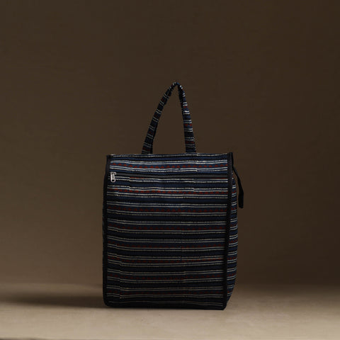 Blue Handmade Cotton Shopping Hand bag