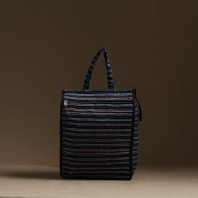 Blue Handmade Cotton Shopping Hand bag