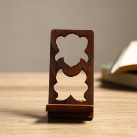  Handcarved Sheesham Wood Mobile Stand 11 