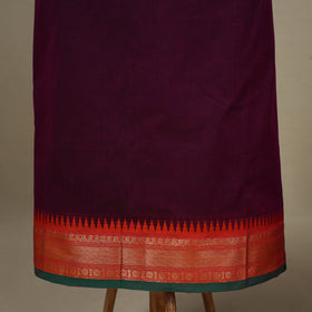 Purple - 2pc unstitched kandangi chettinad cotton dress