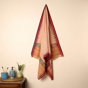 Peach - Sambalpuri Ikat Handloom Cotton Gamcha Towel 07