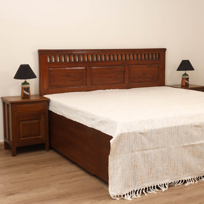 Bijnor Pure Handloom Cotton Double Bed Sheet (108 x 90 in) 06