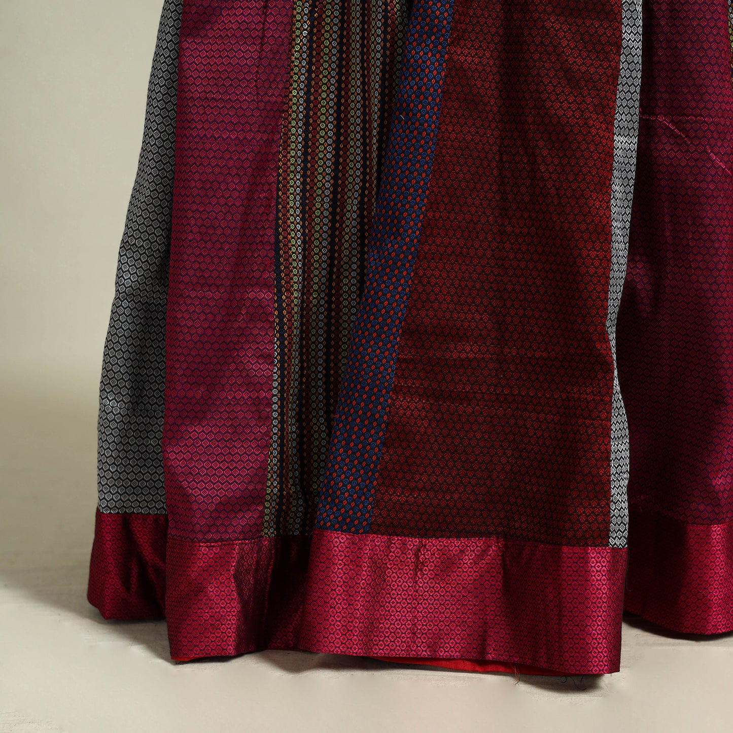 Multicolor - khun patchwork 24 kali cotton long skirt 22