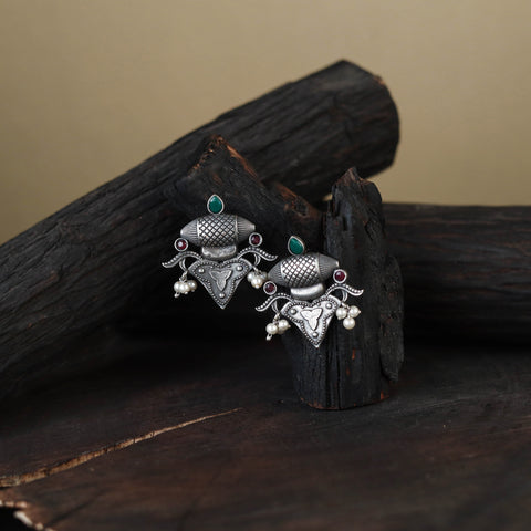 White German Silver-Plated Classic Earrings