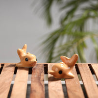 Dolphin - Handcrafted Ceramic Toys (Set of 2)