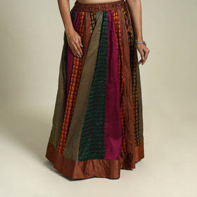 Buy Multicolor Khun Patchwork 24 Kali Cotton Long Skirt
