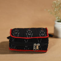 Black - Handmade 4 Pockets Cotton Jewelry Bag 36