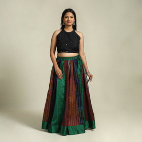 Buy Multicolor Khun Patchwork 24 Kali Cotton Long Skirt