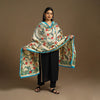  Beige Ranihati Chanderi Silk Hand Embroidery Dupatta