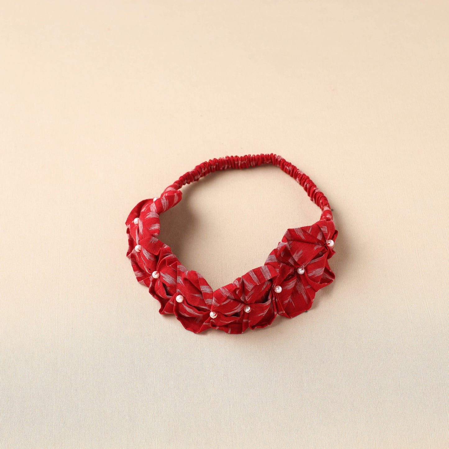  Handmade Cotton Elastic Pearl Headband
