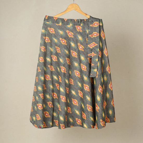 Pochampally Ikat Cotton Wrap Around Skirt 11