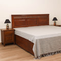 Bijnor Pure Handloom Cotton Double Bed Sheet (108 x 90 in) 08