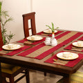 Tagai Work Ajrakh Block Print Cotton Dining Table Runner with Mat Set 28