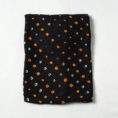 Black - Kutch Bandhani Tie-Dye Cotton Precut Fabric 50