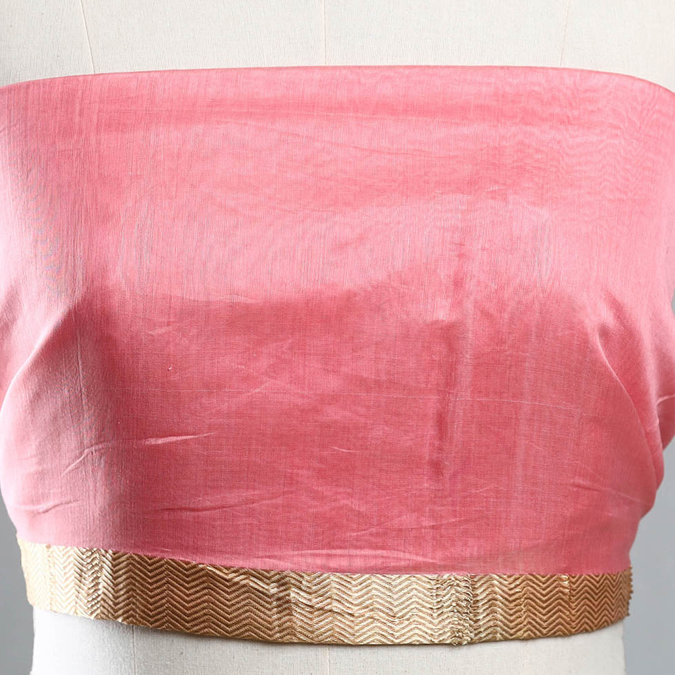 Pink - Maheshwari Silk Blouse Piece 70