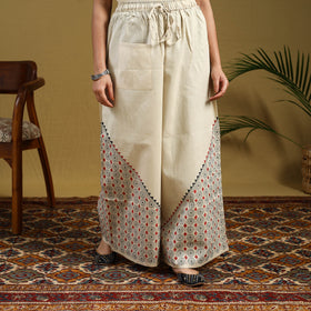 Buy Cotton Bengal Kantha Hand Embroidery Palazzo