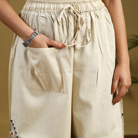 Buy Cotton Bengal Kantha Hand Embroidery Palazzo