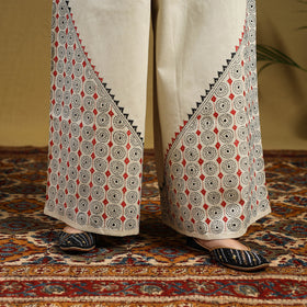 Buy Cotton Bengal Kantha Hand Embroidery Palazzo