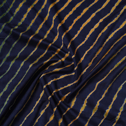 Blue - Leheriya Tie-Dye Chanderi Silk Precut Fabric (1 meter) 104