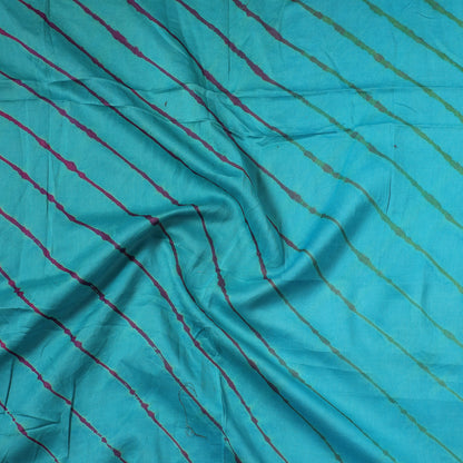 Blue - Leheriya Tie-Dye Chanderi Silk Precut Fabric (0.8 Meter) 106