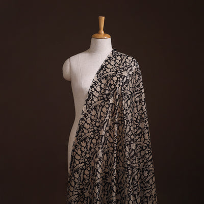 Bagru Hand Block Prints Pure Handloom Chanderi Silk Fabric 04