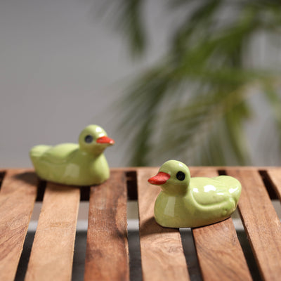 Duck - Handcrafted Ceramic Toys (Set of 2)