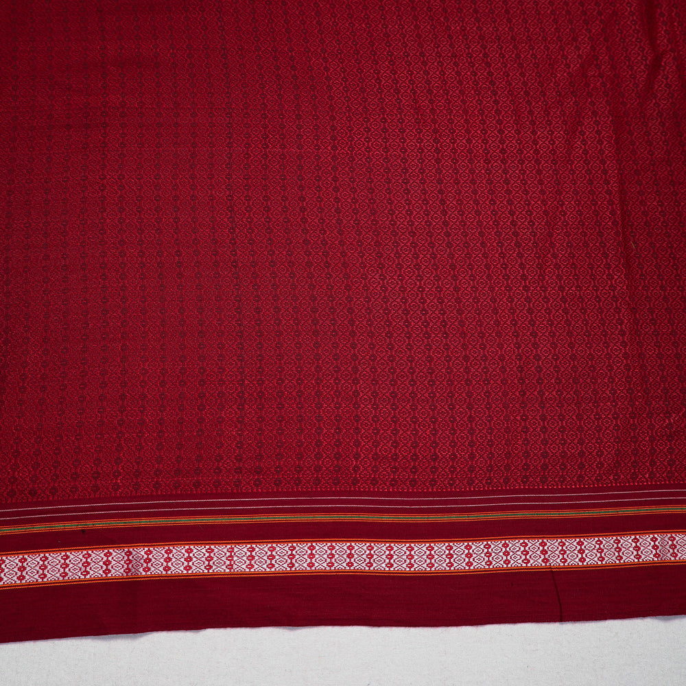 Red - Khun Weave Cotton Blouse Piece 69