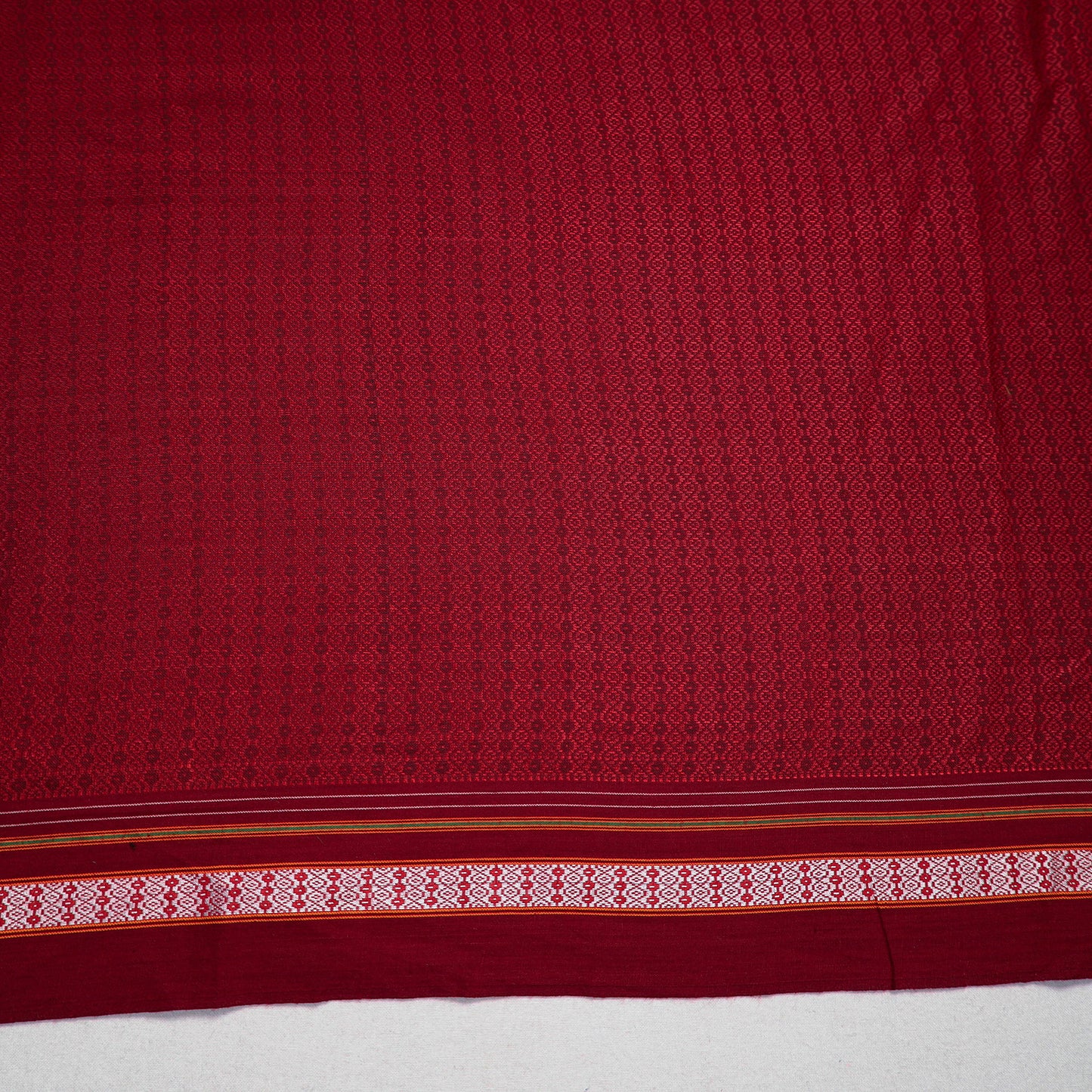 Red - Khun Weave Cotton Blouse Piece 69