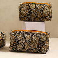 Black - Handmade Cotton Toiletry Bags (Set of 3) 06