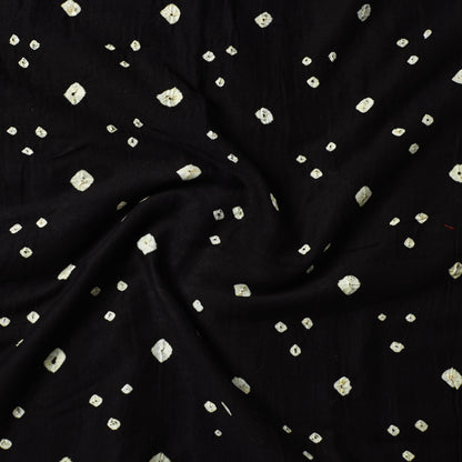 Black - Kutch Bandhani Tie-Dye Mul Cotton Precut Fabric 15