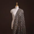 Bagru Hand Block Prints Pure Handloom Chanderi Silk Fabric 07