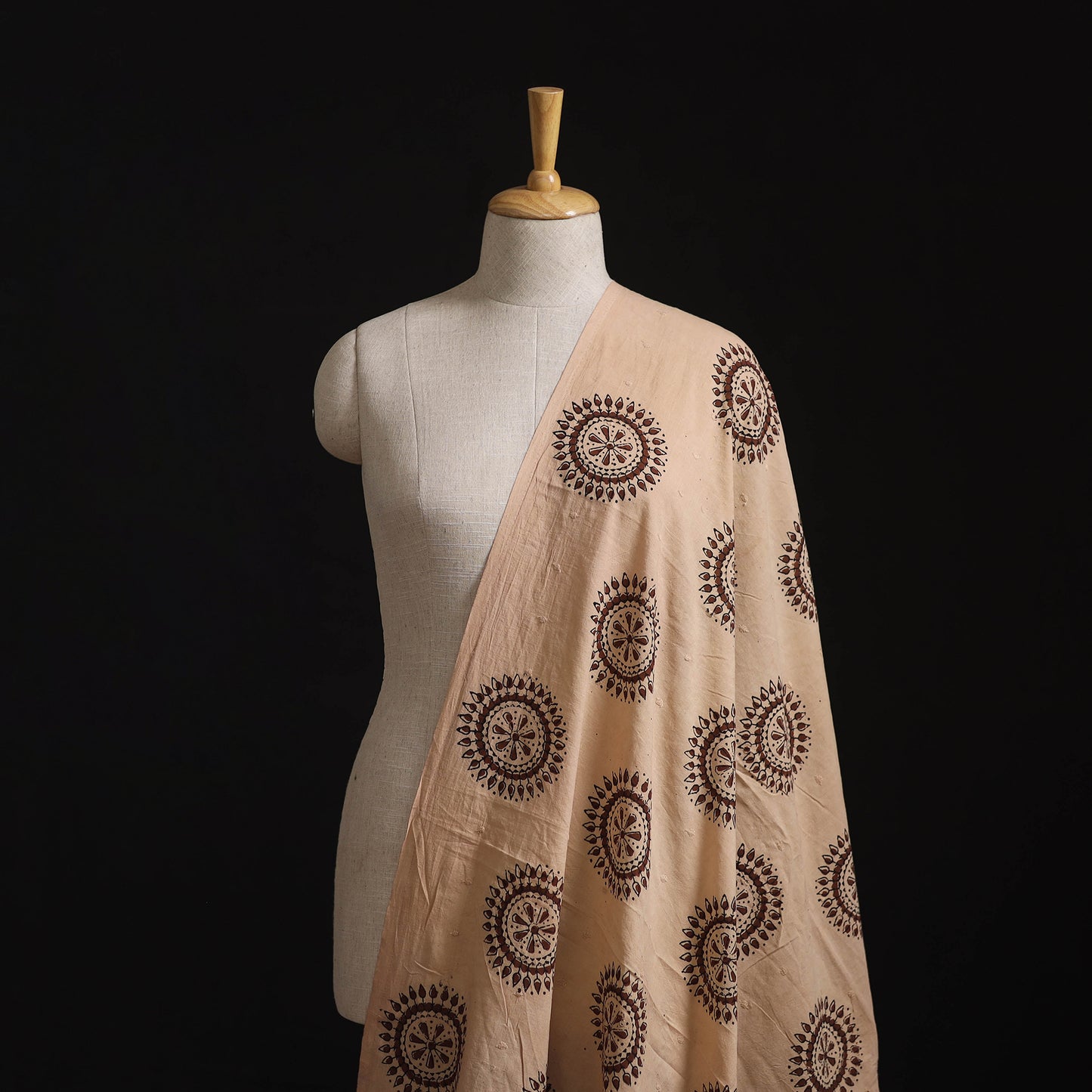 Natural Dyed Hand Block Print Ajrakh Cotton Hakoba Fabric 11
