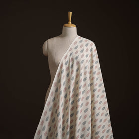 Exclusive! Pure Handspun Handwoven Pochampally Ikat Cotton x Wool Fabric 12