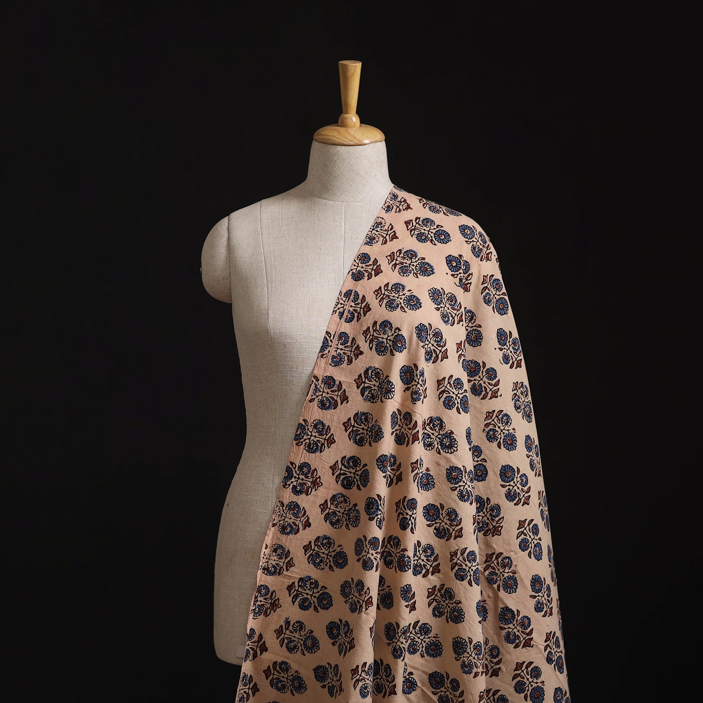 Natural Dyed Hand Block Print Ajrakh Cotton Hakoba Fabric 13