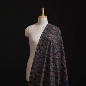 Natural Dyed Hand Block Print Ajrakh Cotton Hakoba Fabric 14