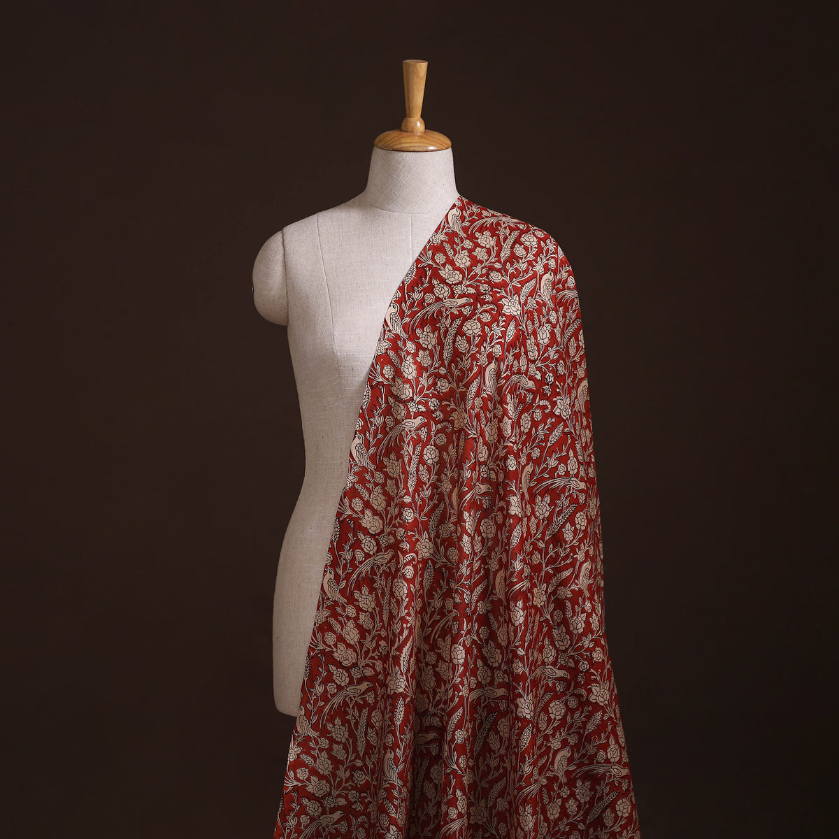 Bagru Hand Block Prints Pure Handloom Chanderi Silk Fabric 14