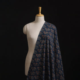 Natural Dyed Hand Block Print Ajrakh Cotton Hakoba Fabric 17